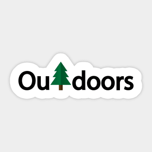 Outdoors artistic typography design Sticker